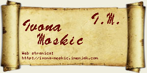 Ivona Moskić vizit kartica